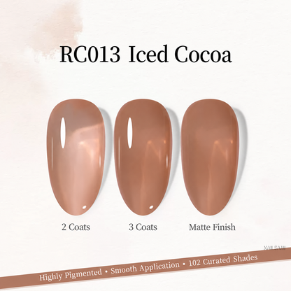 Xeijayi Milk Bottle Gel Polish shade RC013 Iced Cocoa