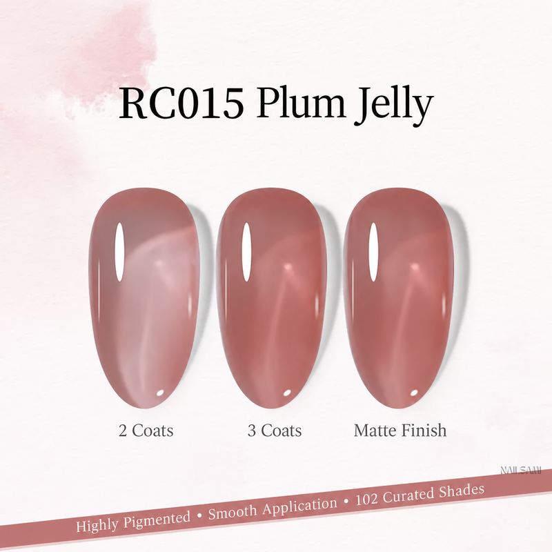 Xeijayi Milk Bottle Gel Polish shade RC015 Plum Jelly