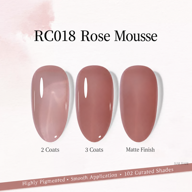 Xeijayi Milk Bottle Gel Polish shade RC018 Rose Mousse