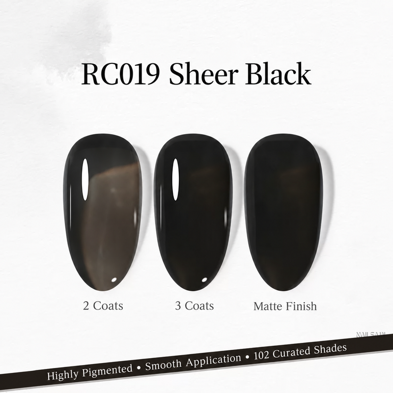 Xeijayi Milk Bottle Gel Polish shade RC019 Sheer Black