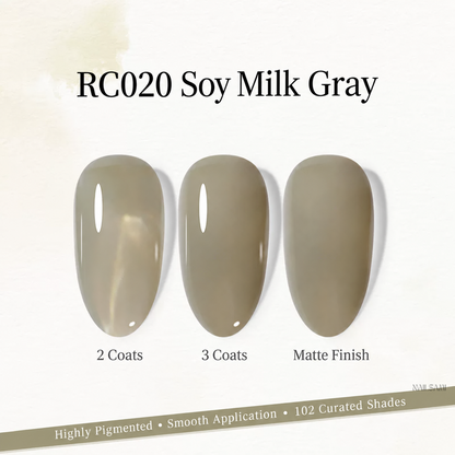 Xeijayi Milk Bottle Gel Polish shade RC020 Soy Milk Gray