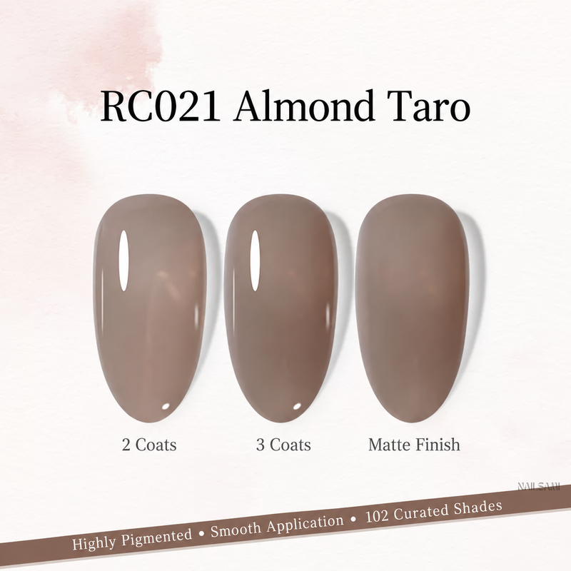 Xeijayi Milk Bottle Gel Polish shade RC021 Almond Taro
