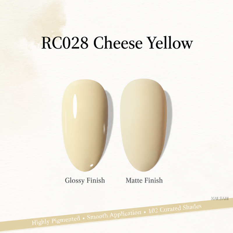 Xeijayi Milk Bottle Gel Polish shade RC028 Cheese Yellow