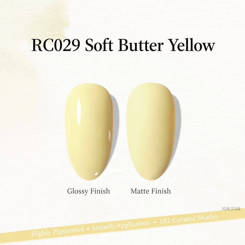 Xeijayi Milk Bottle Gel Polish shade RC029 Soft Butter Yellow