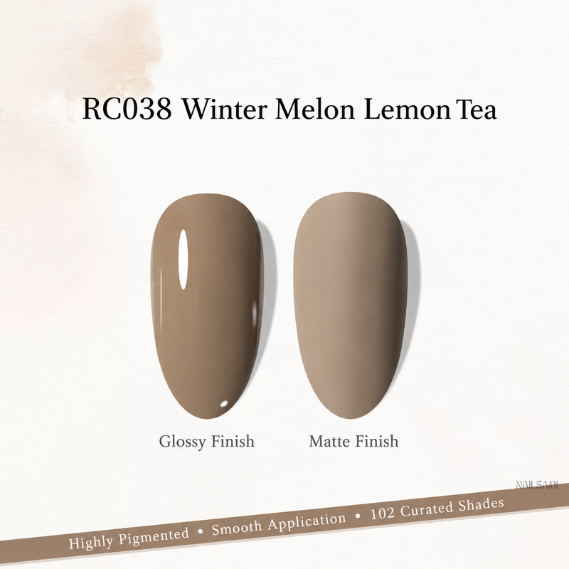 Xeijayi Milk Bottle Gel Polish shade RC038 Winter Melon Lemon Tea