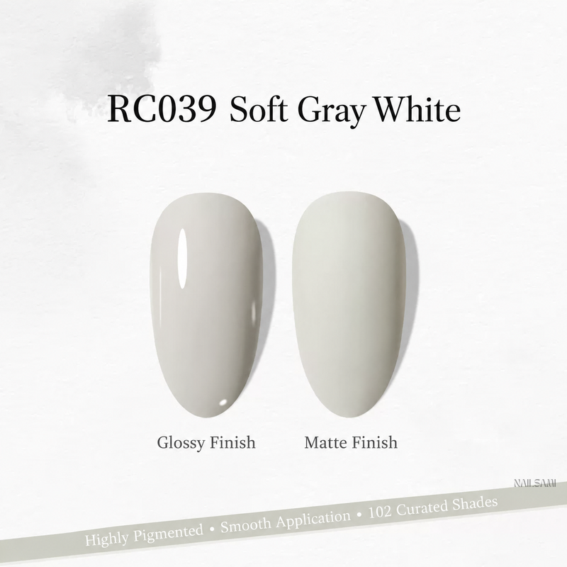 Xeijayi Milk Bottle Gel Polish shade RC039 Soft Gray White
