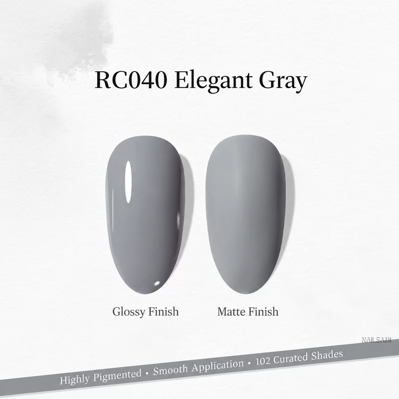 Xeijayi Milk Bottle Gel Polish shade RC040 Elegant Gray