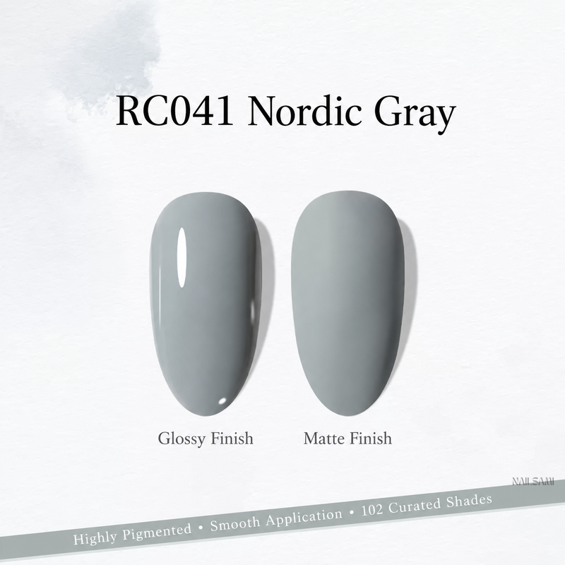 Xeijayi Milk Bottle Gel Polish shade RC041 Nordic Gray