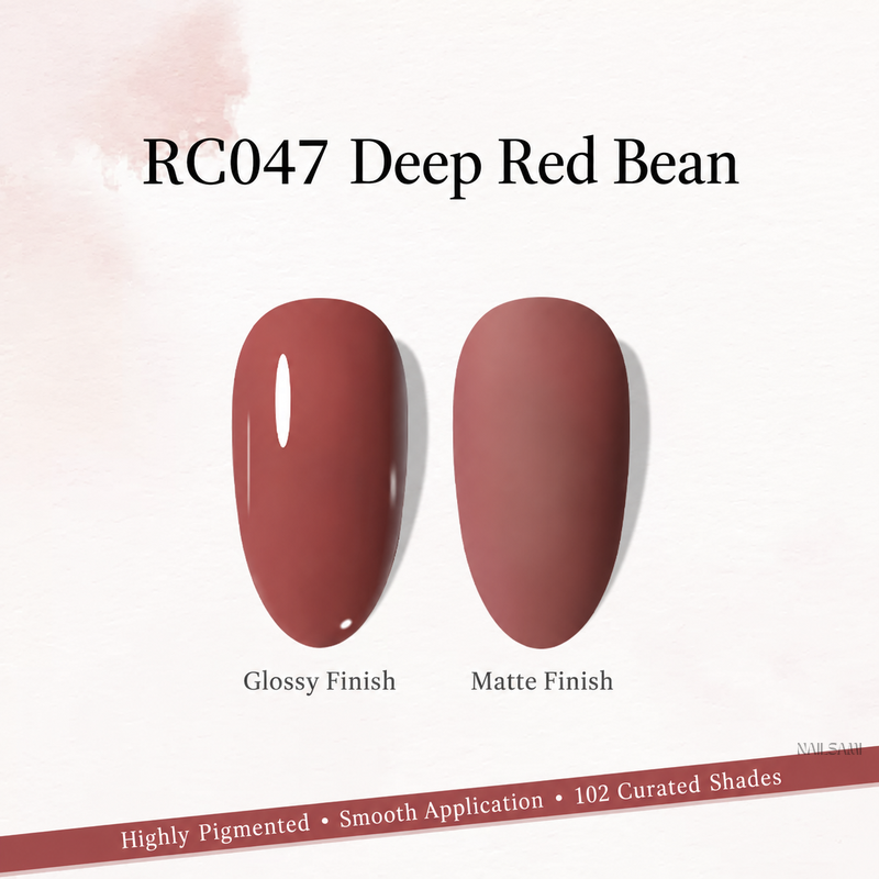 Xeijayi Milk Bottle Gel Polish shade RC047 Deep Red Bean