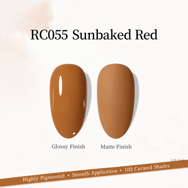Xeijayi Milk Bottle Gel Polish shade RC055 Sunbaked Red