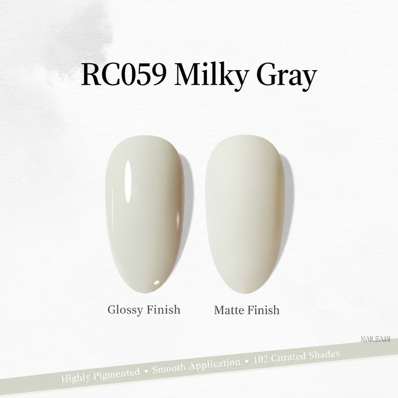 Xeijayi Milk Bottle Gel Polish shade RC059 Milky Gray