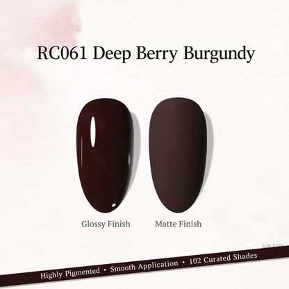 Xeijayi Milk Bottle Gel Polish shade RC061 Deep Berry Burgundy