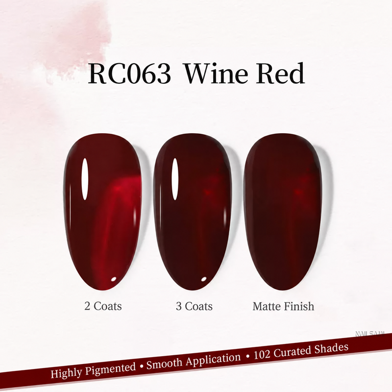 Xeijayi Milk Bottle Gel Polish shade RC063 Wine Red