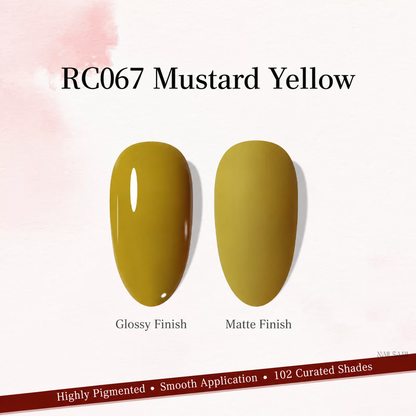 Xeijayi Milk Bottle Gel Polish shade RC067 Mustard Yellow