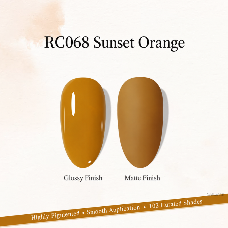 Xeijayi Milk Bottle Gel Polish shade RC068 Sunset Orange