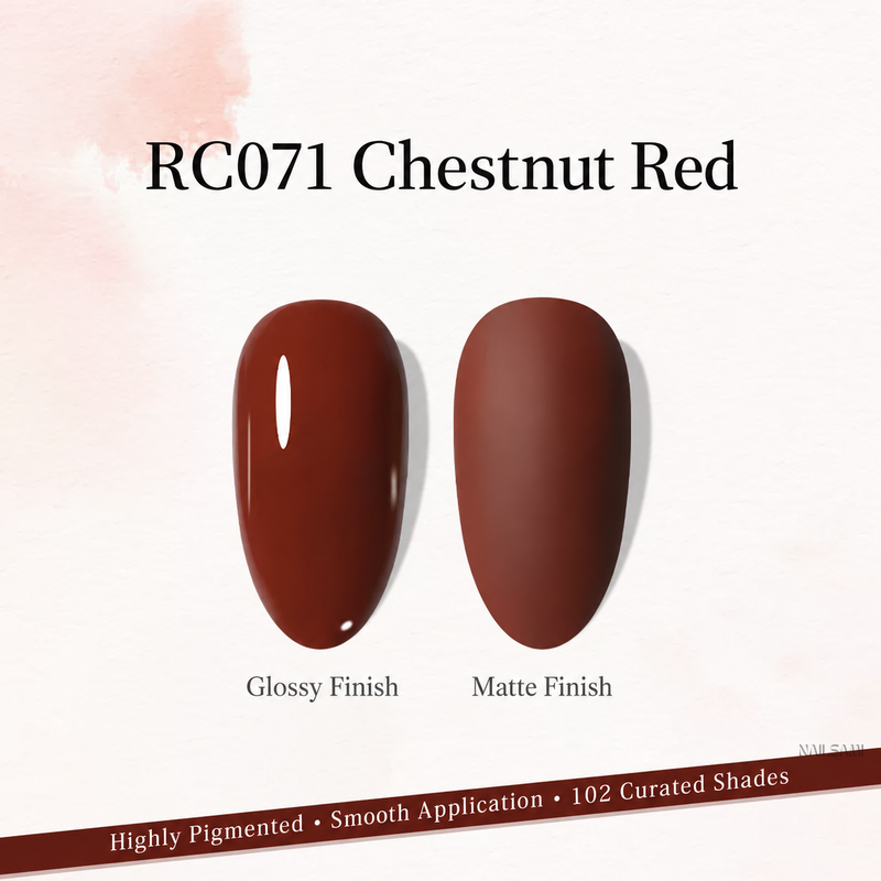 Xeijayi Milk Bottle Gel Polish shade RC071 Chestnut Red