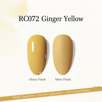 Xeijayi Milk Bottle Gel Polish shade RC072 Ginger Yellow