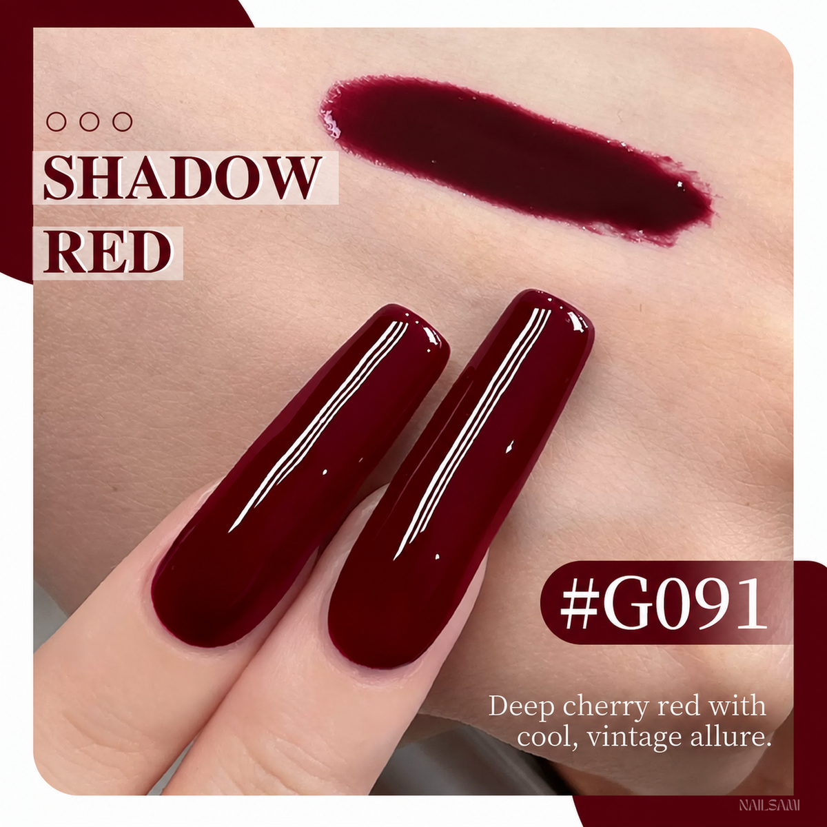 Xeijayi Shadow Red Gel Polish shade G091 Cherries