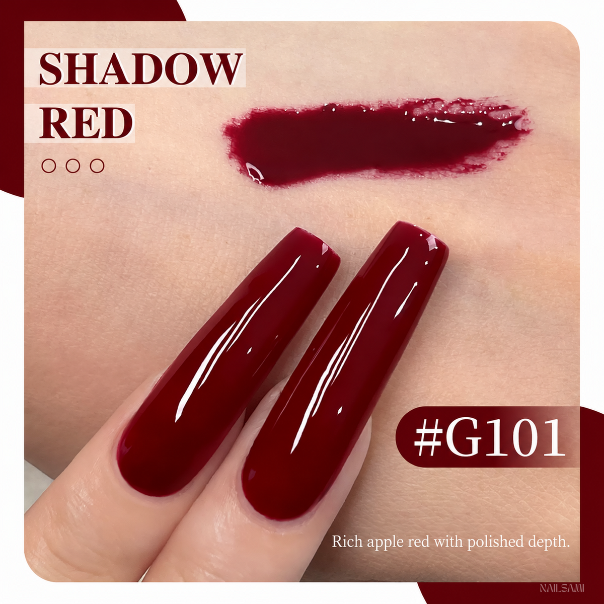 Xeijayi Shadow Red Gel Polish shade G101 Magic Apple