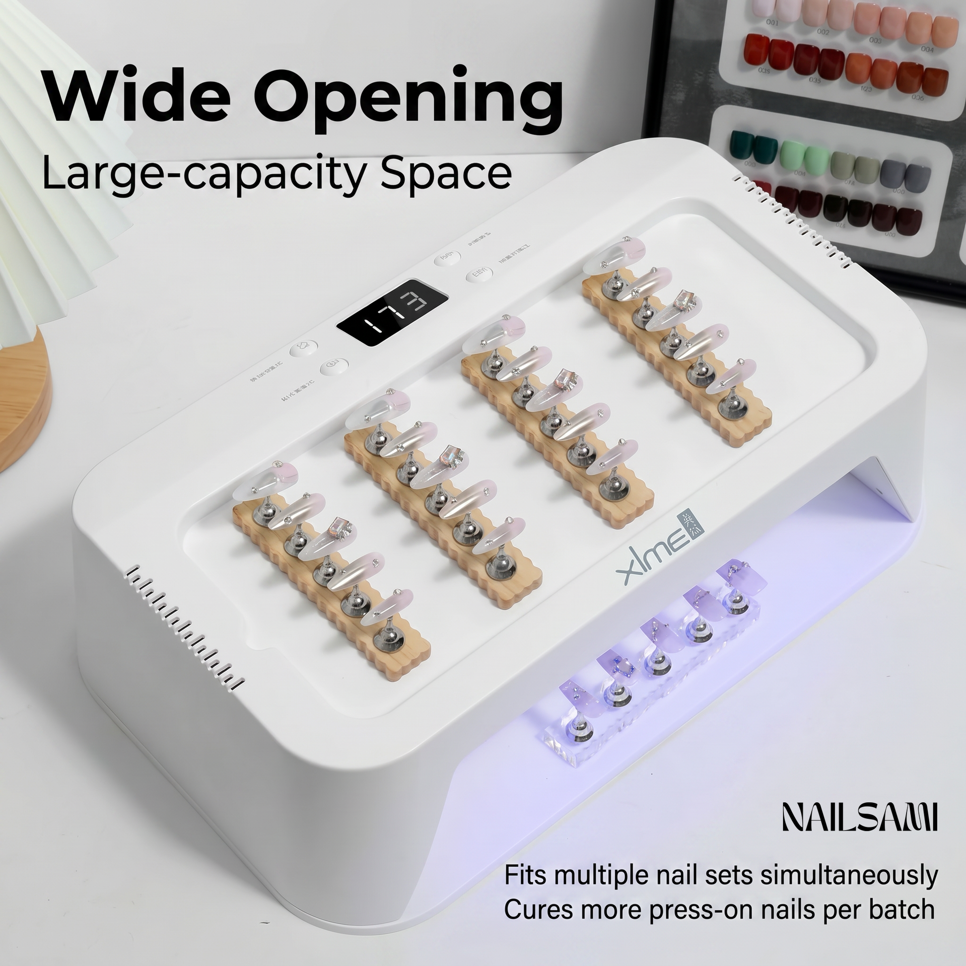 F10 Wide opening large-capacity space for press-on nails