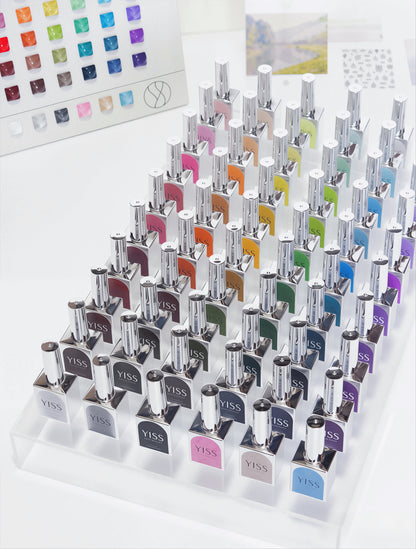 YISS Essential 60 color gel polish full bottle set on display riser