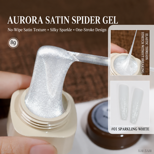 Yunzuan Aurora Satin Spider Gel shade #01 Sparkling White