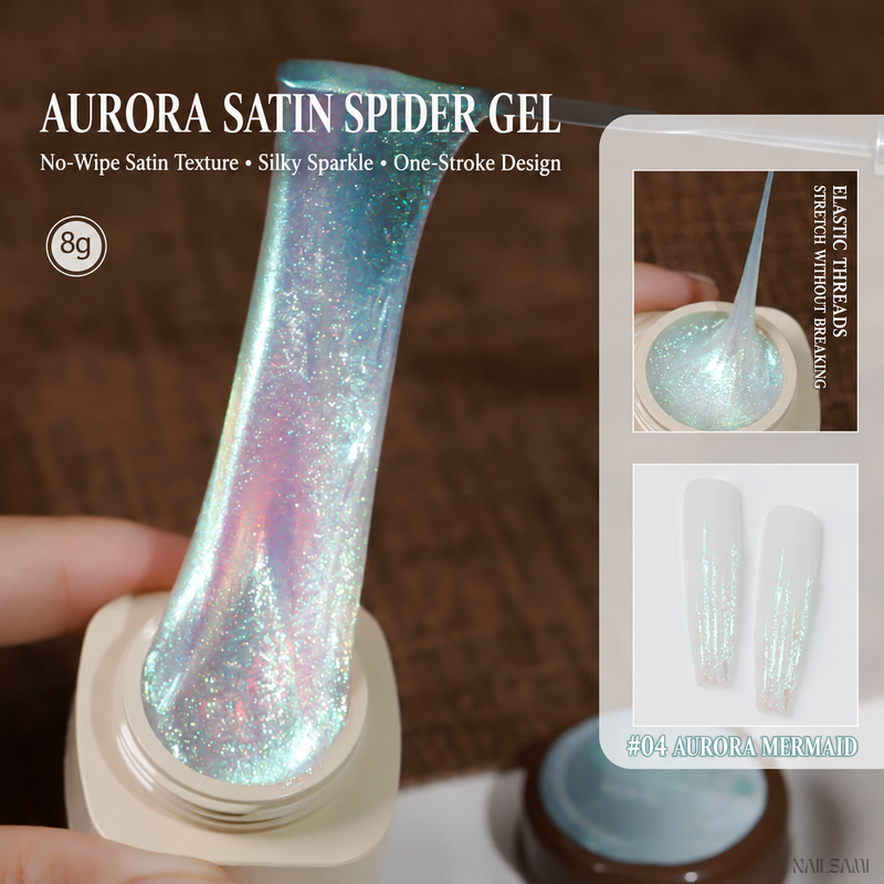 Yunzuan Aurora Satin Spider Gel shade #04 Aurora Mermaid