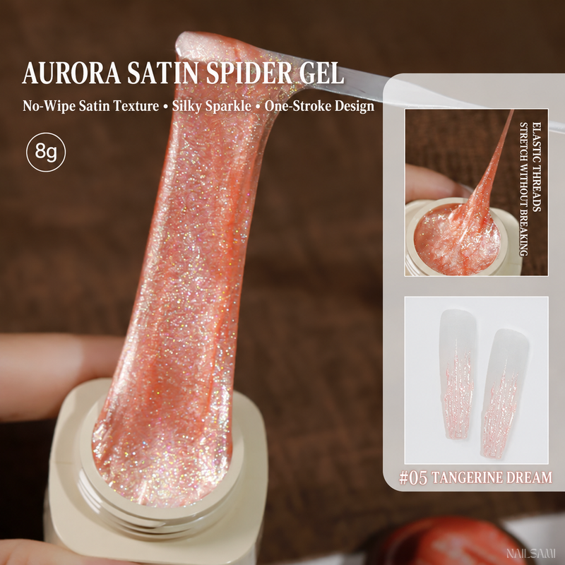Yunzuan Aurora Satin Spider Gel shade #05 Tangerine Dream