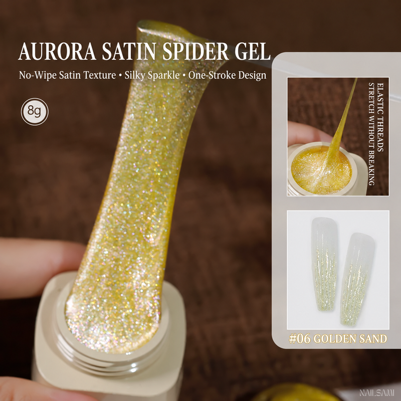 Yunzuan Aurora Satin Spider Gel shade #06 Golden Sand