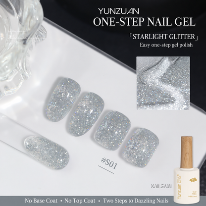 Yunzuan 5-in-1 crushed diamond gel polish shade S01