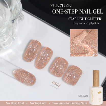 Yunzuan 5-in-1 crushed diamond gel polish shade S02