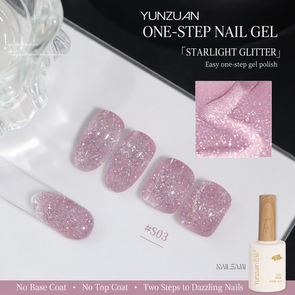 Yunzuan 5-in-1 crushed diamond gel polish shade S03