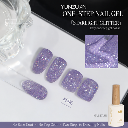Yunzuan 5-in-1 crushed diamond gel polish shade S06