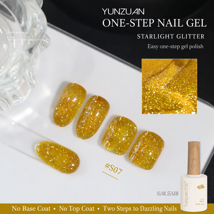 Yunzuan 5-in-1 crushed diamond gel polish shade S07