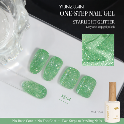 Yunzuan 5-in-1 crushed diamond gel polish shade S08