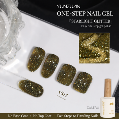 Yunzuan 5-in-1 crushed diamond gel polish shade S15