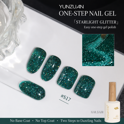 Yunzuan 5-in-1 crushed diamond gel polish shade S17