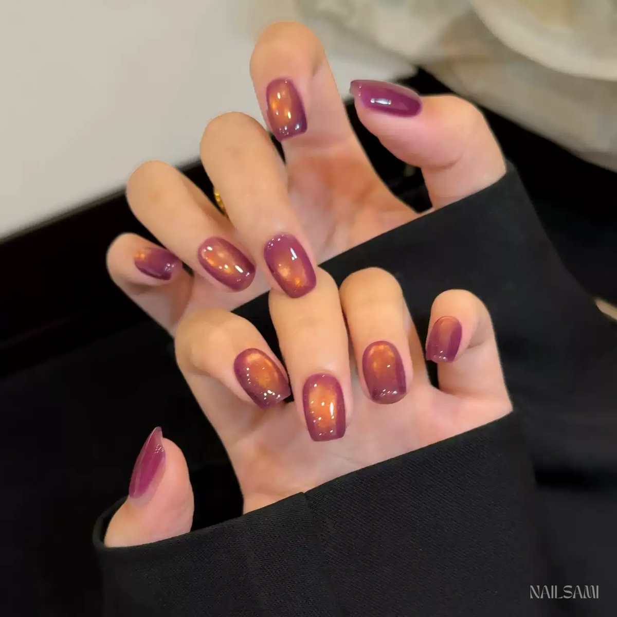 Yunzuan Custom Blend cat eye gel shade Kumquat Grape