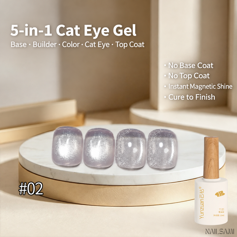 Yunzuan 5-in-1 cat eye gel polish shade Y02