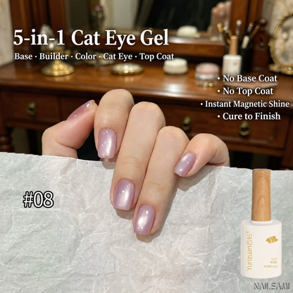 Yunzuan 5-in-1 cat eye gel polish shade Y08