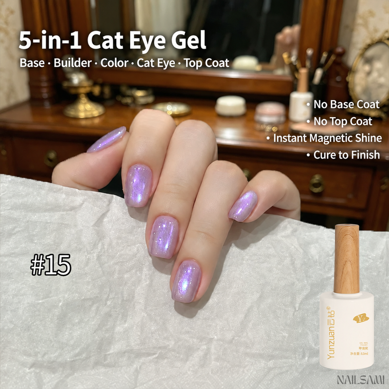 Yunzuan 5-in-1 cat eye gel polish shade Y15