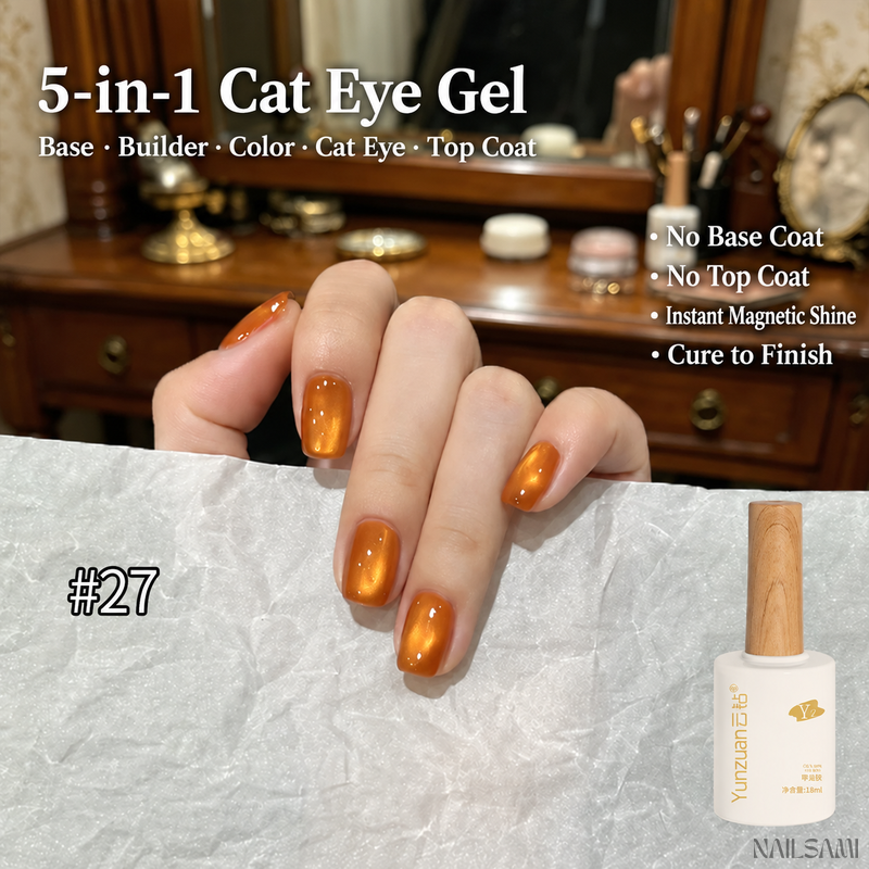 Yunzuan 5-in-1 cat eye gel polish shade Y27