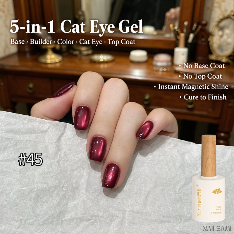 Yunzuan 5-in-1 cat eye gel polish shade Y45