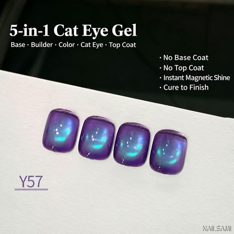 Yunzuan 5-in-1 cat eye gel polish shade Y57