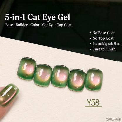 Yunzuan 5-in-1 cat eye gel polish shade Y58