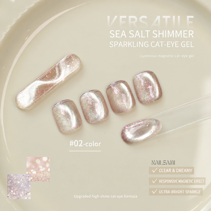 Yunzuan Sea Salt Crushed Ice cat eye gel polish shade #02