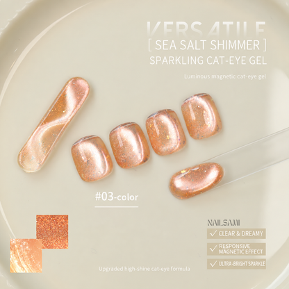 Yunzuan Sea Salt Crushed Ice cat eye gel polish shade #03