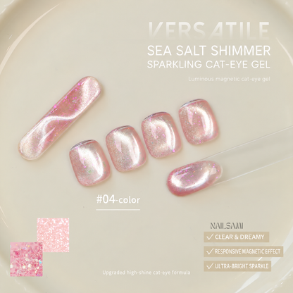 Yunzuan Sea Salt Crushed Ice cat eye gel polish shade #04