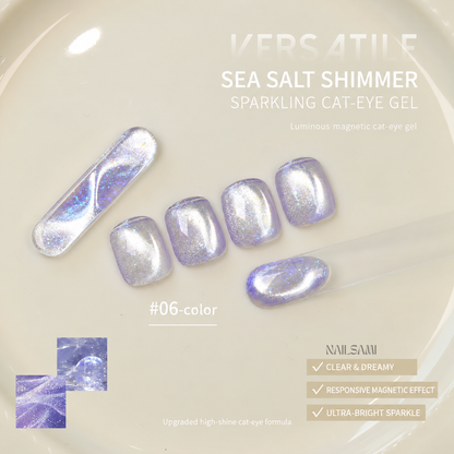 Yunzuan Sea Salt Crushed Ice cat eye gel polish shade #06