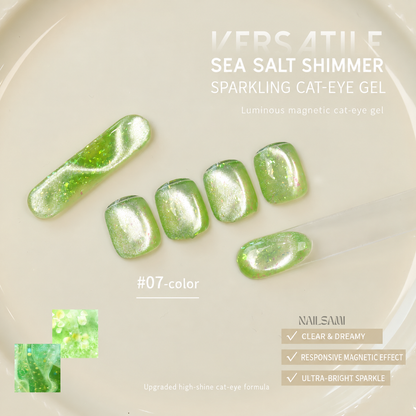 Yunzuan Sea Salt Crushed Ice cat eye gel polish shade #07